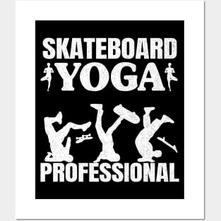 Skateboard Yoga Professional Funny Skateboard Posters and Art